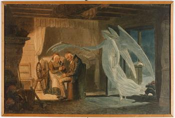 Fredrik Wilhelm Scholander · FREDRIK WILHELM SCHOLANDER, blandteknik, signerad, daterad 1878.