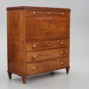 A late Gustavian mahogany-veneered and ormolu-mounted secretaire attributed to J.F. Wejssenburg (master 1795-1837).