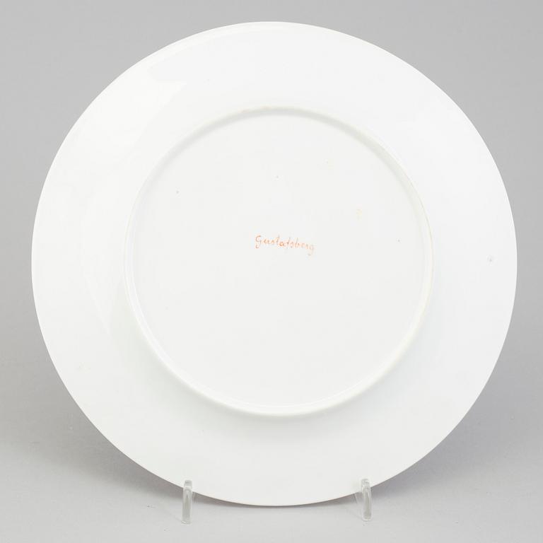 Six swedish porcelain plates, by Gustavsberg, early 20th century.