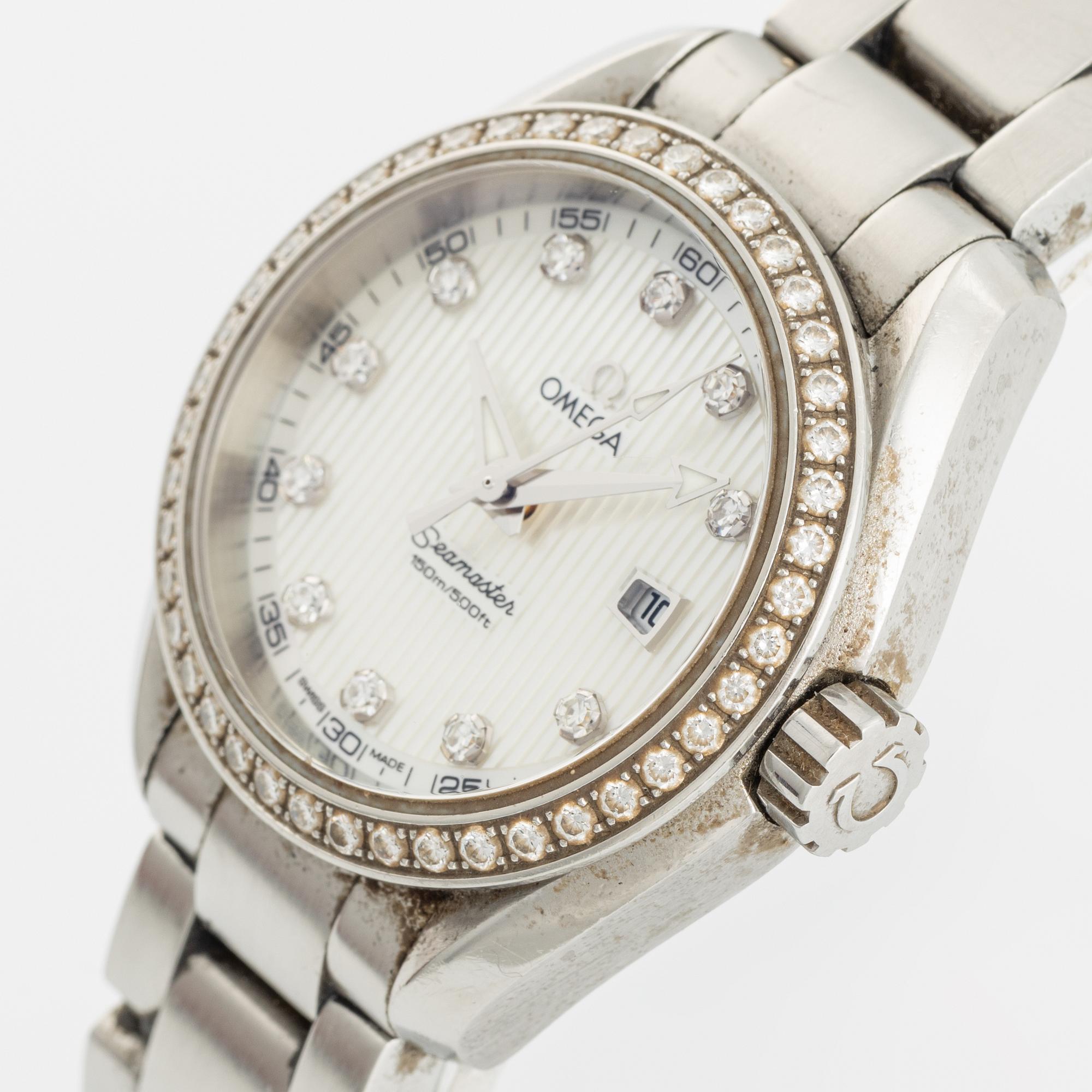 Omega, Seamaster, Aqua Terra 150M, "Diamond Dial", armbandsur, 30 mm.