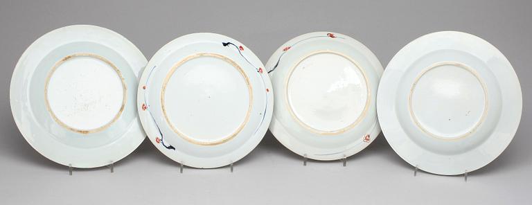 TALLRIKAR, 8 st, porslin, Kina, Qianlong, 1700-tal.
