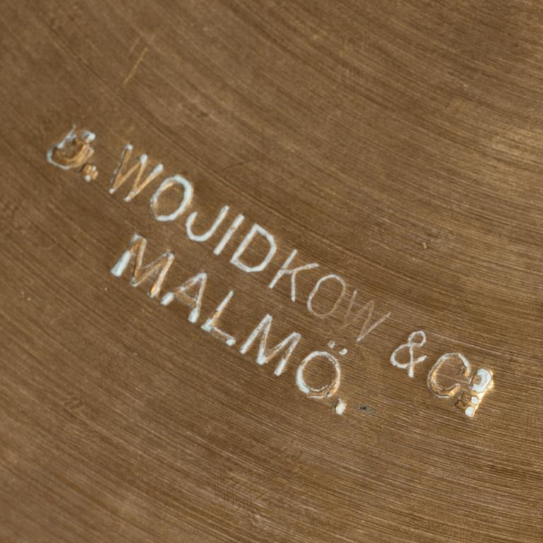 A Swedish brass candelabra, Wojidkow & Co Malmö, Scania, around 1900.