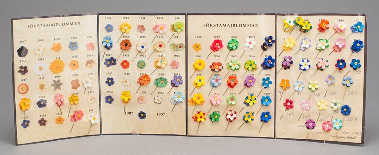 SAMLING MAJBLOMMOR, 70+28 +4+1 st, 1900-2000-tal.