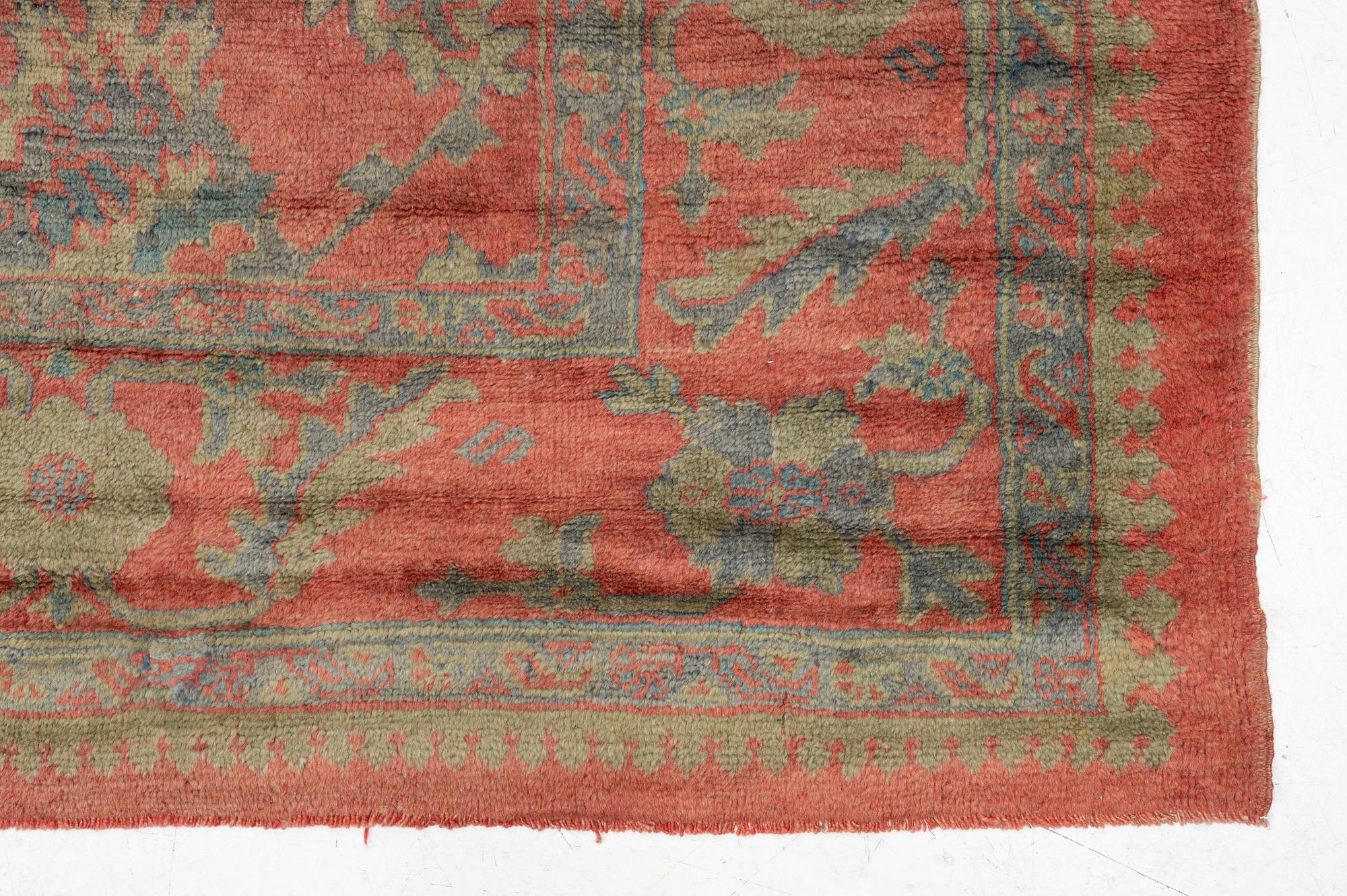 Carpet, antique, Ushak, approx. 344 x 265, late 19th century.