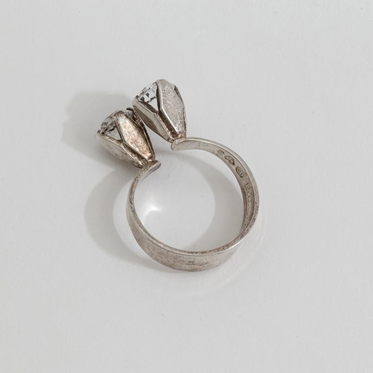 A rock crystal ring by Alton Falköping.