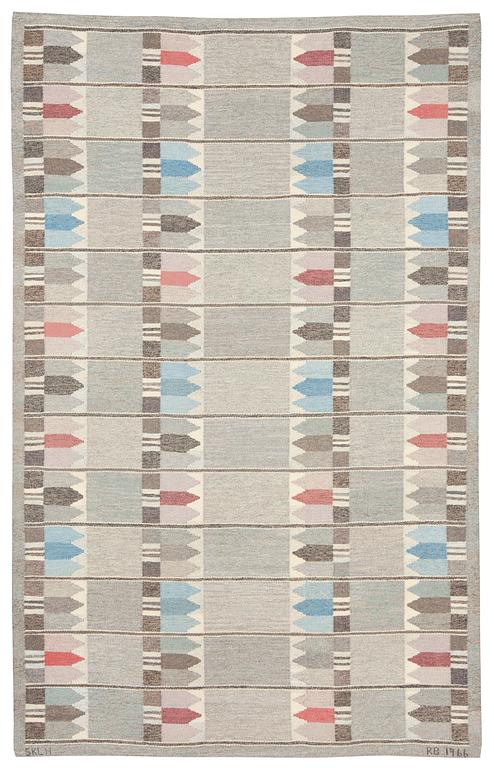 CARPET. Tapestry weave (Gobelängteknik). 317 x 200,5 cm. Signed SKLH KB 1966.