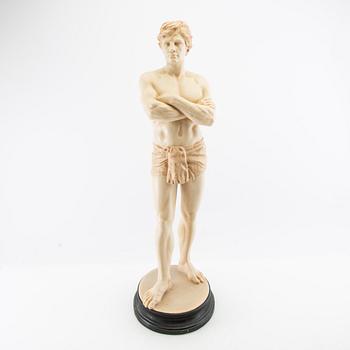 John Börjeson, efter skulptur "Simmaren" bemålad gips.