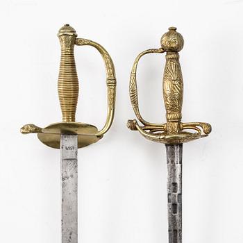 Värjor, 2 st. 17/1800-tal.