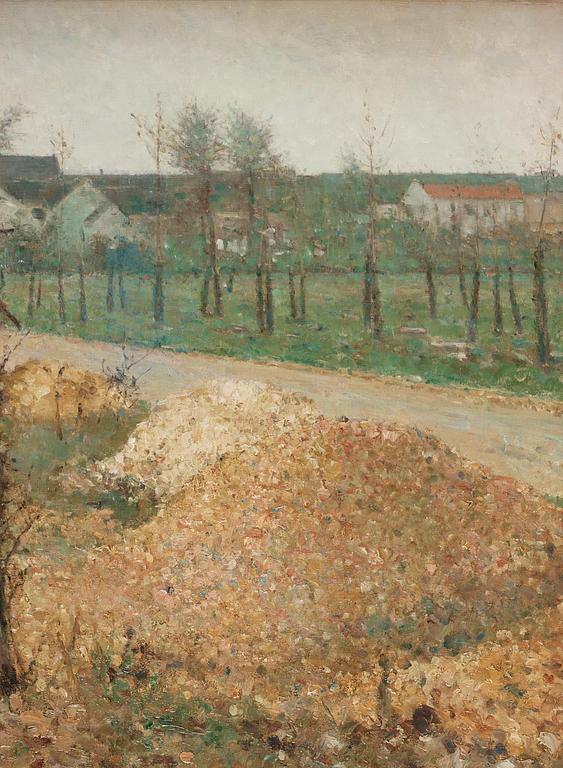 Karl Nordström, Horse-drawn carriage in a French landscape.