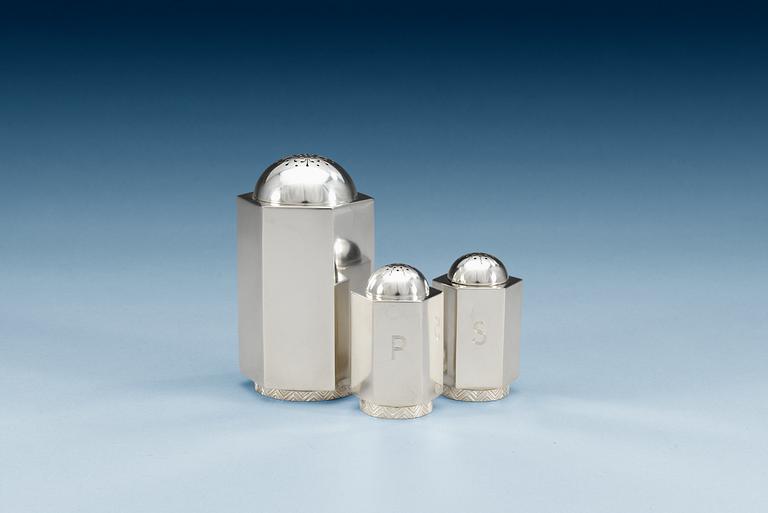 A set of three spice jars by K. Anderson Stockholm 1944.