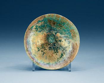 BOWL, pottery. Turquoise glaze. Diameter 16 cm. Persia 13th century, probably Keshan.