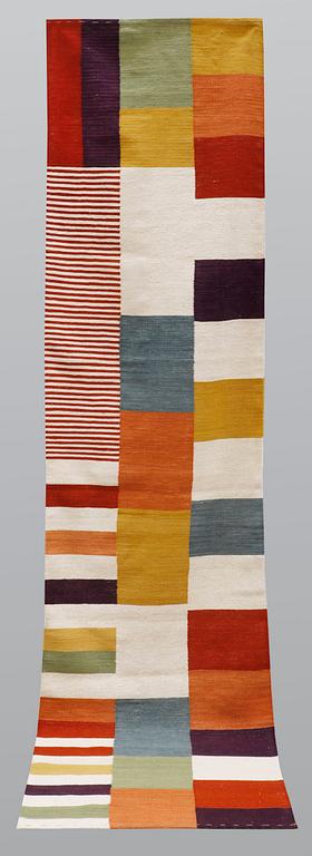 A runner, flat weave, ca 335 x 85 cm.