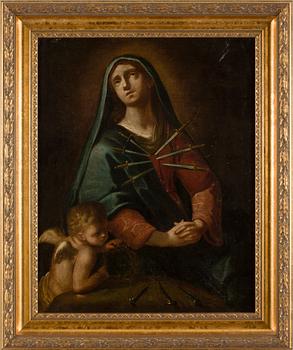 OKÄND KONSTNÄR, olja på duk uppfodrad på pannå, 1700/1800-tal.