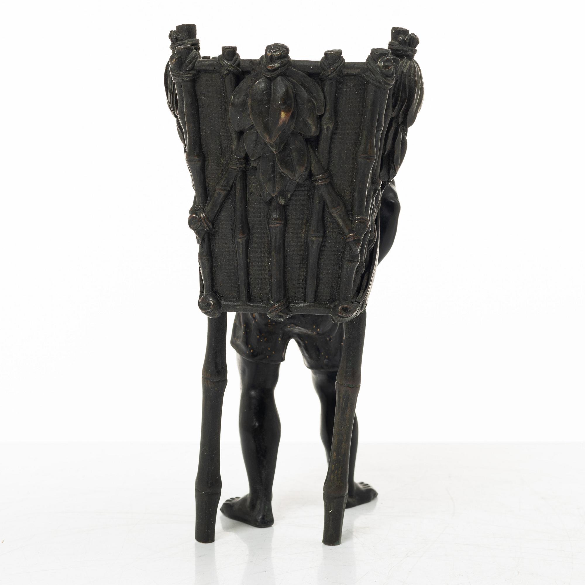 A bronze figure, late 19th Century.