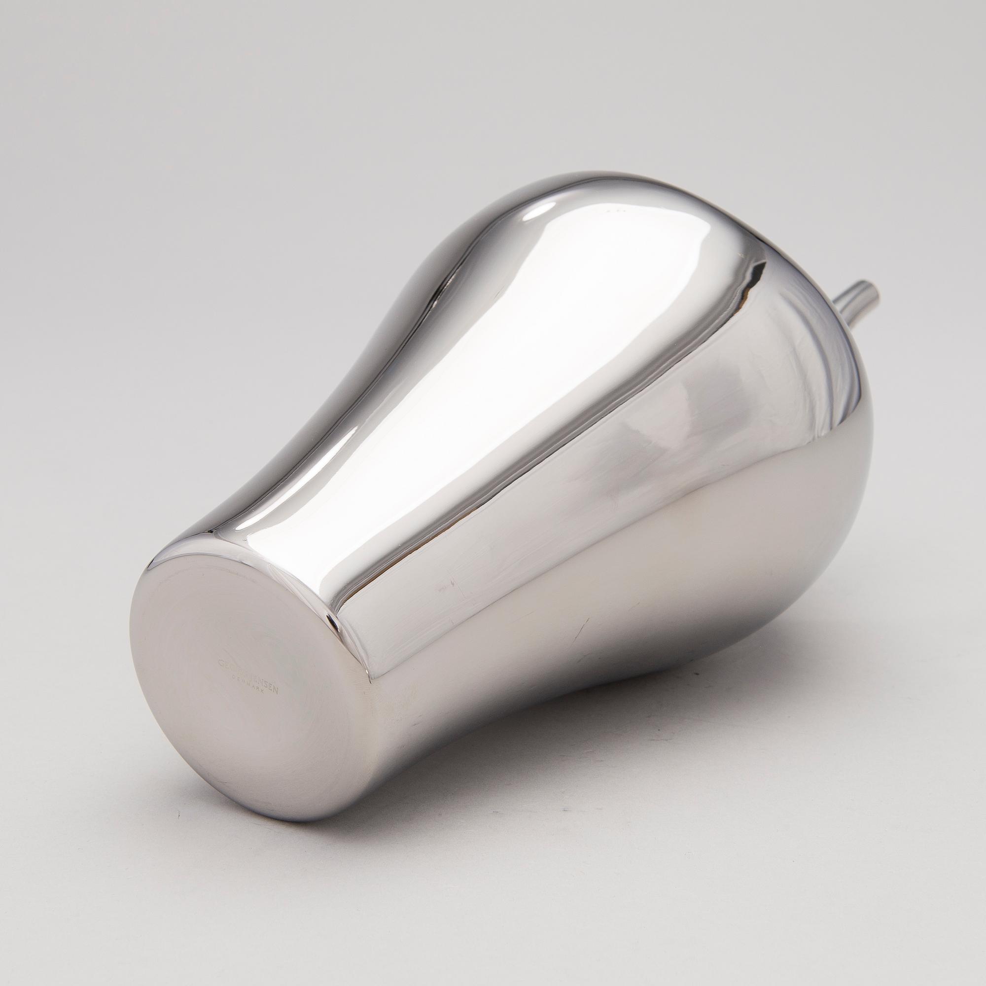A GEORG JENSEN PITCHER, steel, design Aldo Bakker.