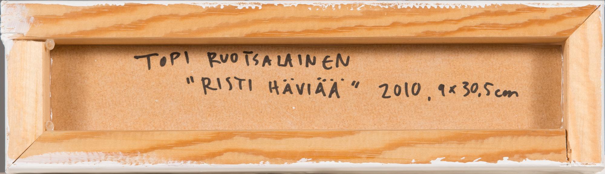Topi Ruotsalainen, "Cross disappears".