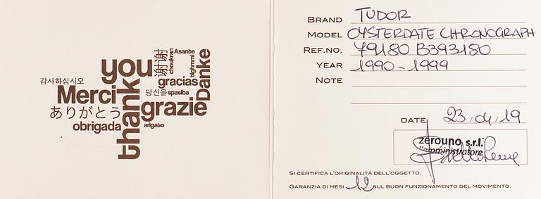 TUDOR, Oysterdate, kronograf, "Big Block".