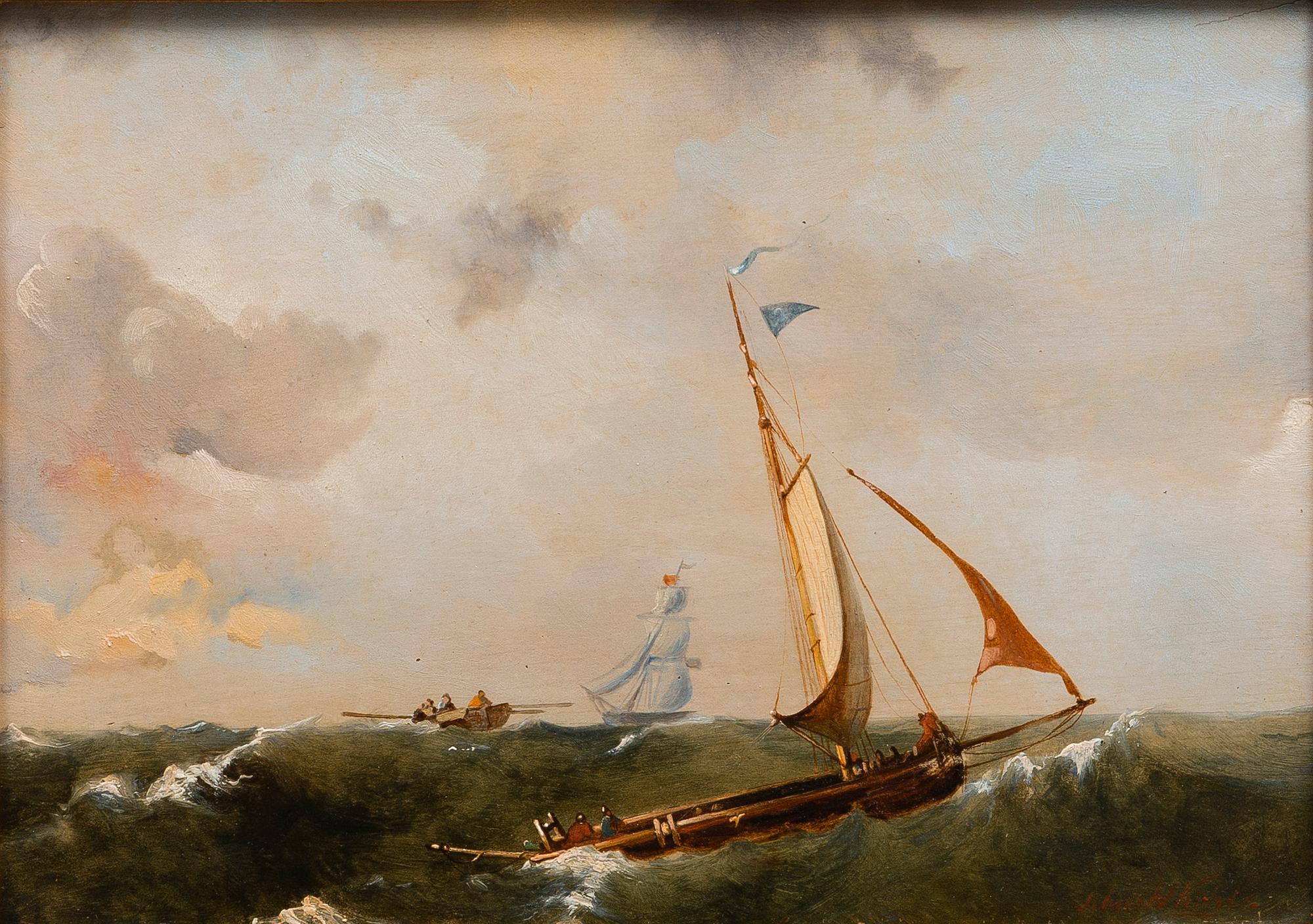UNIDENTIFIED ARTIST, oil on board. Undistinct signature, W. Kohl.