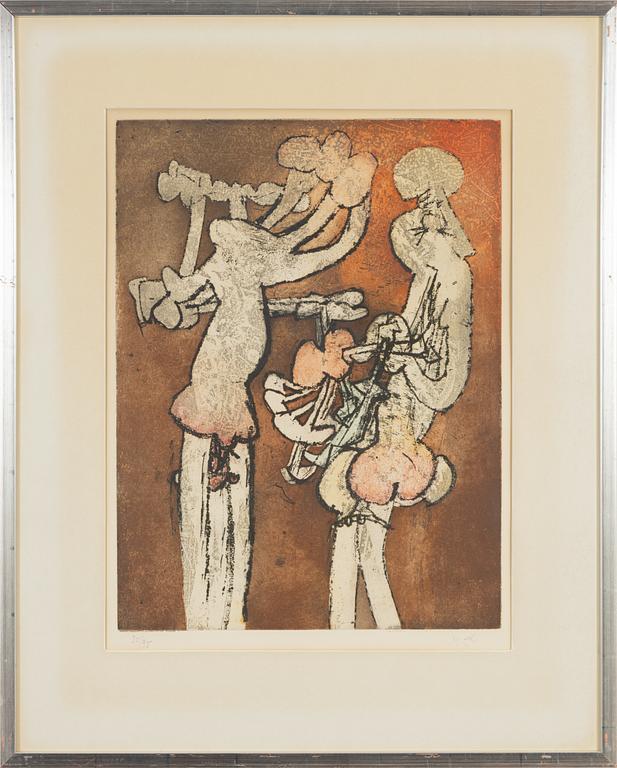 Roberto Matta, aquatint in colours, signed 35/95.