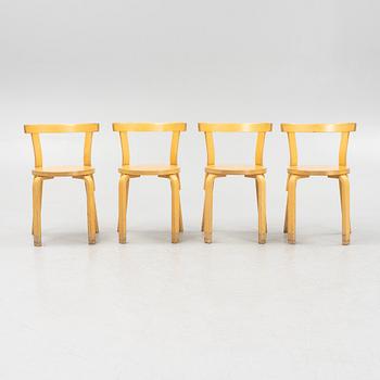 Alvar Aalto, four model 69 chairs, Artek, Finland, second half of the 20th Century.