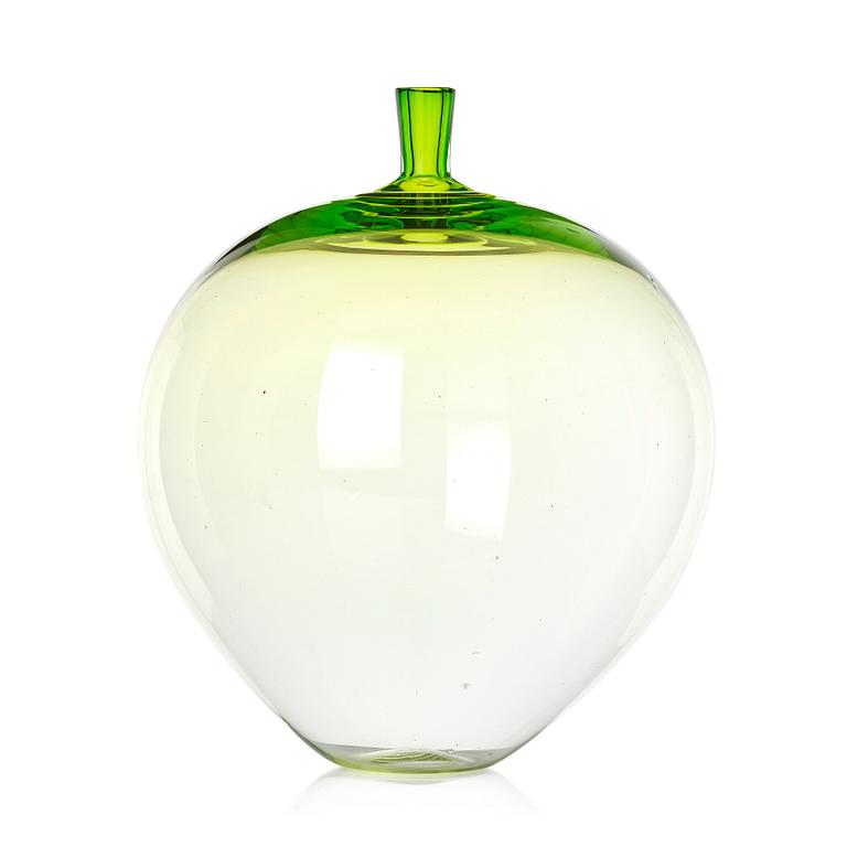 Ingeborg Lundin, vas "Äpplet", Orrefors, efter 1957, detta exemplar sannolikt 1980-90-tal.