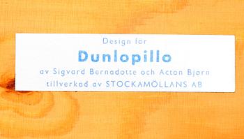DAGBÄDD, design Sigvard Bernadotte och Acton Björn för Dunlopillo, Stockamöllans AB. 1900-talets andra hälft.