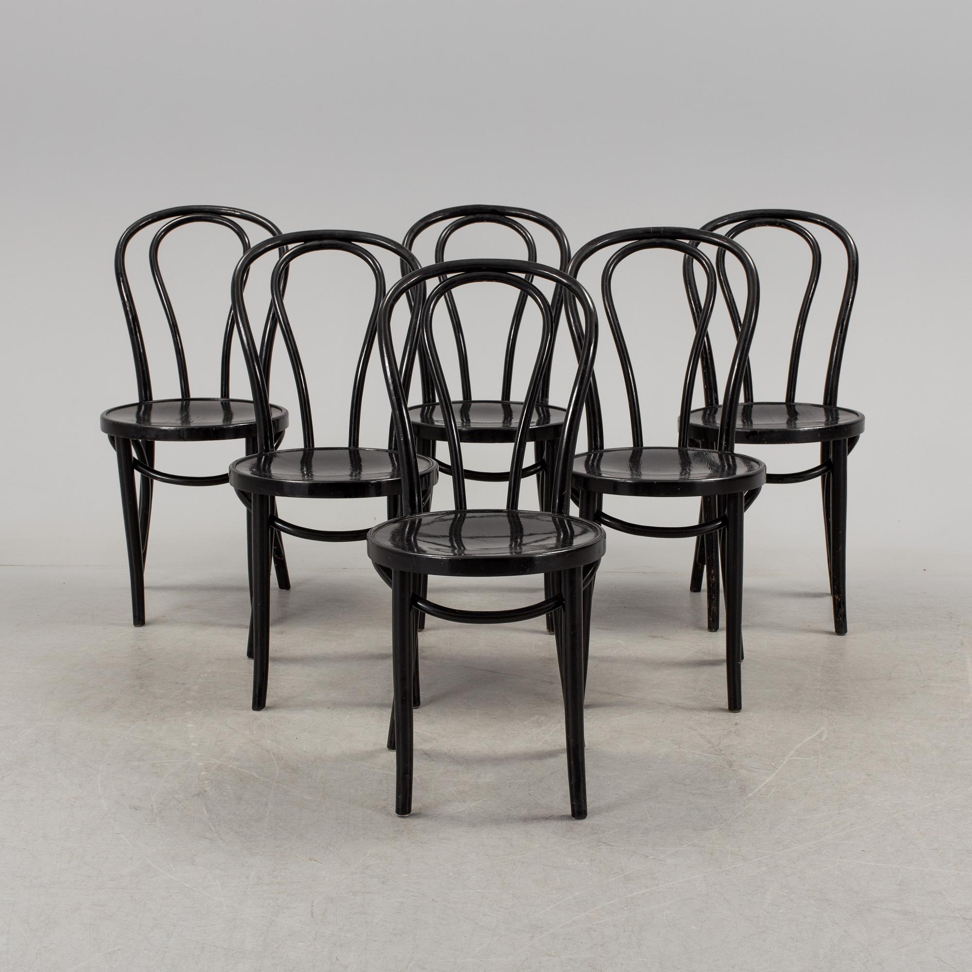 GILLIS LUNDGREN, stolar, 6 st, "Öglan", IKEA, 1970/80-tal.