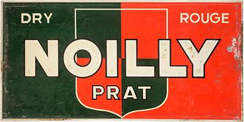 REKLAMSKYLT, plåt, Noilly prat, 1900-talets andra hälft.