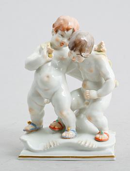 FIGURGRUPP, porslin, Meissen, 1900-talets första hälft.