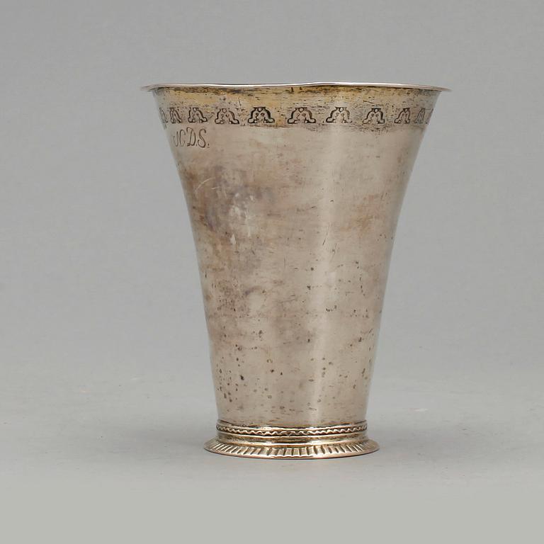 BÄGARE, silver. Henrik Norin, Norrköping 1766. Vikt 79 gram.