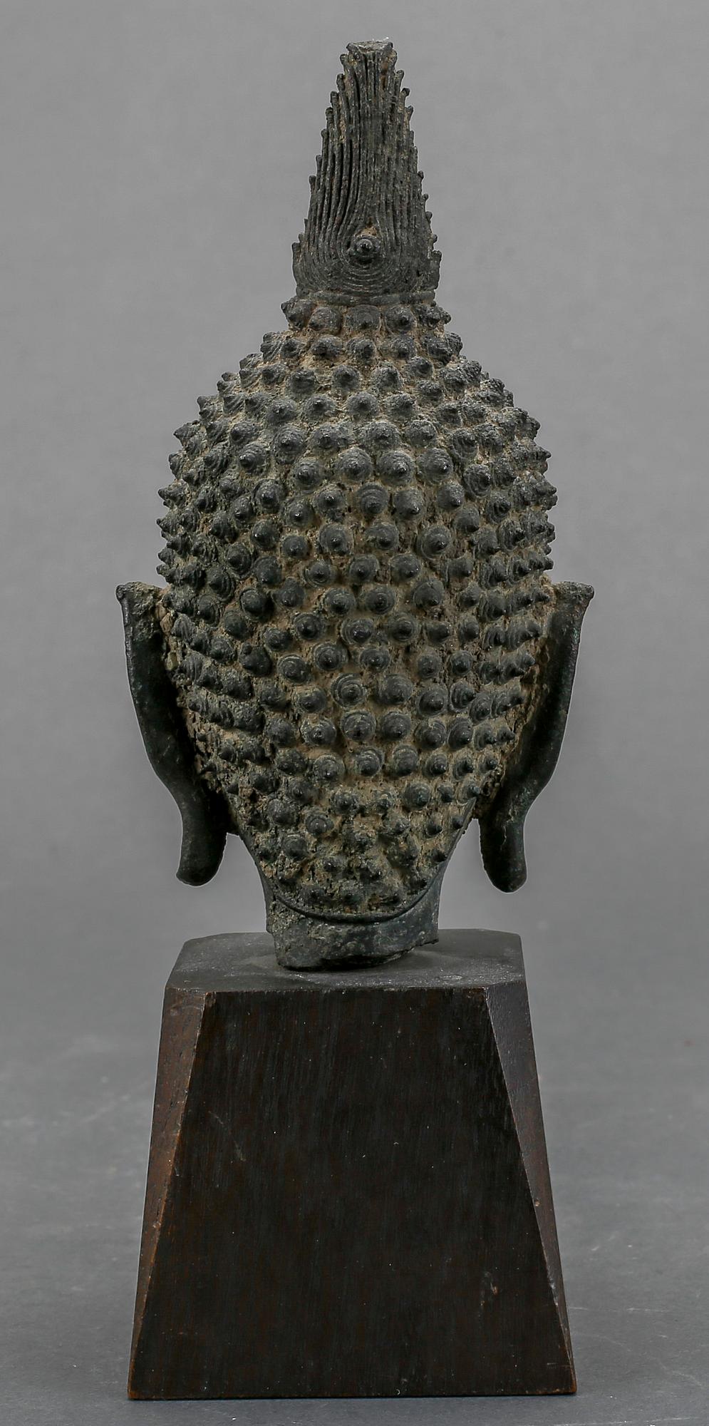 BUDDHAHUVUD, brons, Thailand.