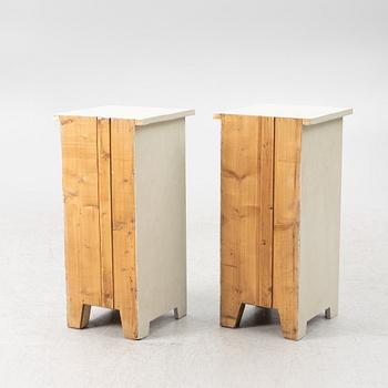 Nightstands, a pair, contemporary.