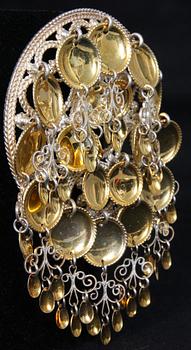 DRÄKTSMYCKE, silver, trol Norge, 50 g.