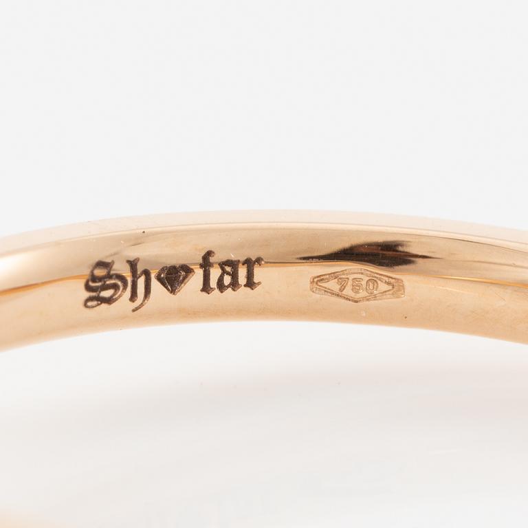 Ring in 18K gold set with brilliant-cut diamonds.