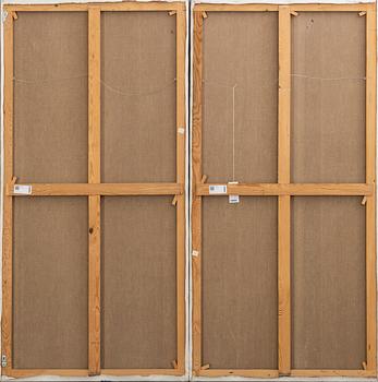 Armand Lluent, a signed diptych oil on canvas.