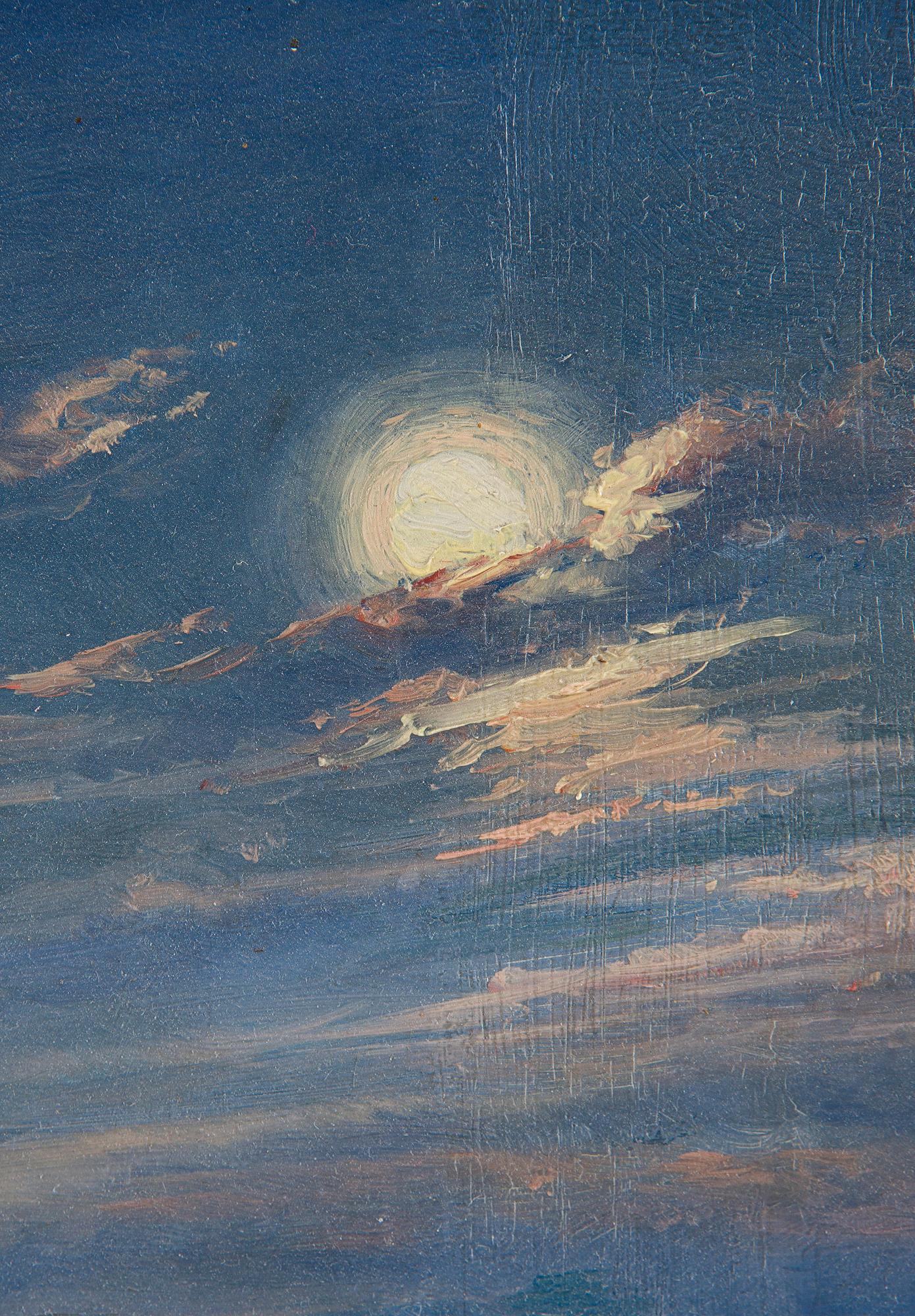 Thorsten Waenerberg, Purjelaivoja iltahämärässä.