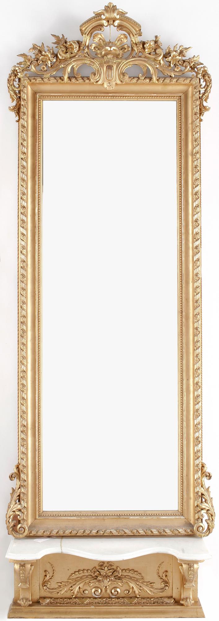 SPEGEL, nyrokoko, omkring 1800-talets mitt.