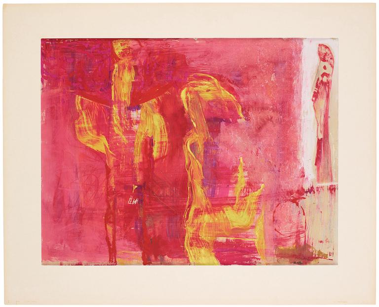 CO Hultén, gouache på papper, signerad och utförd på 1950-talet.