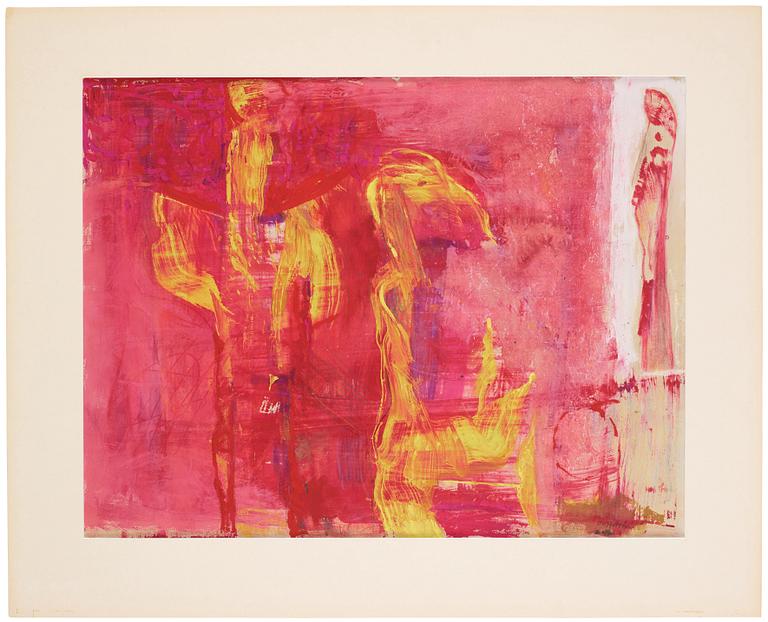 CO Hultén, gouache on paper, signed and executed in the 1950s.