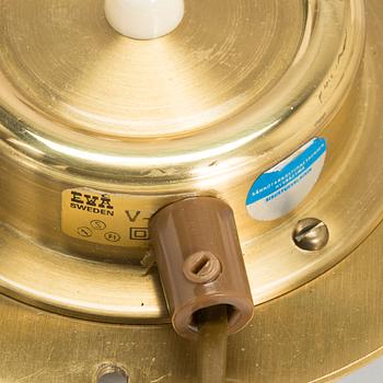 A pair of 1970s wall lights, EWÅ, Värnamo.