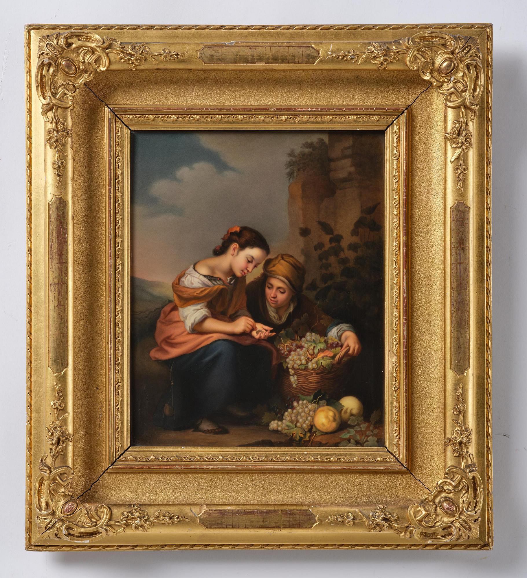 Bartolomé Esteban Murillo, efter, "Den lilla fruktförsäljaren", Berlin, KPM.