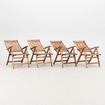 A set of four Brafab garden chairs later part of the 20th century.