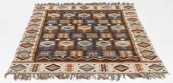Märta Måås-Fjetterström, a 'Renaissance' drape, flat weave, c. 213 x 145 cm, signed MMF.