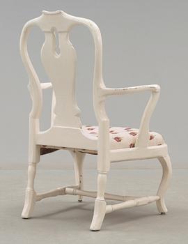 KARMSTOL. Stockholmsarbete, 1700-talets andra hälft. Rokoko.