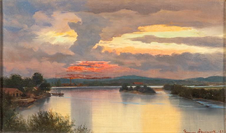 GUMME ÅKERMARK, oil on canvas, signed and dated 1897.