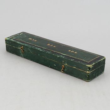 A Finnish silver cutery travel set, 19th century.