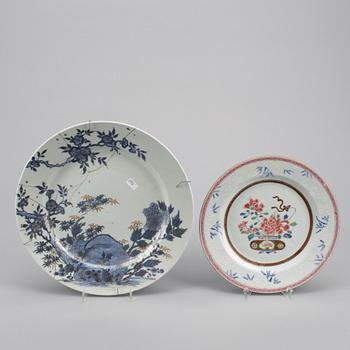 PARTI PORSLIN, 17 delar, Kina, mestadels Qing dynastin.