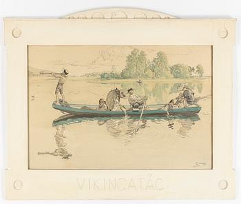 Carl Larsson · CARL LARSSON, efter, färglitografi, signerad och daterad 1900 i plåten.