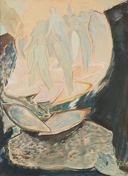 Lennart Segerstråle, watercolour, signed and dated 1947.