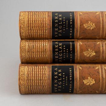 The von Wright brothers, three volumes "Svenska Fåglar", Börtzells tryckeri AB, Stockholm, 1924-1929.